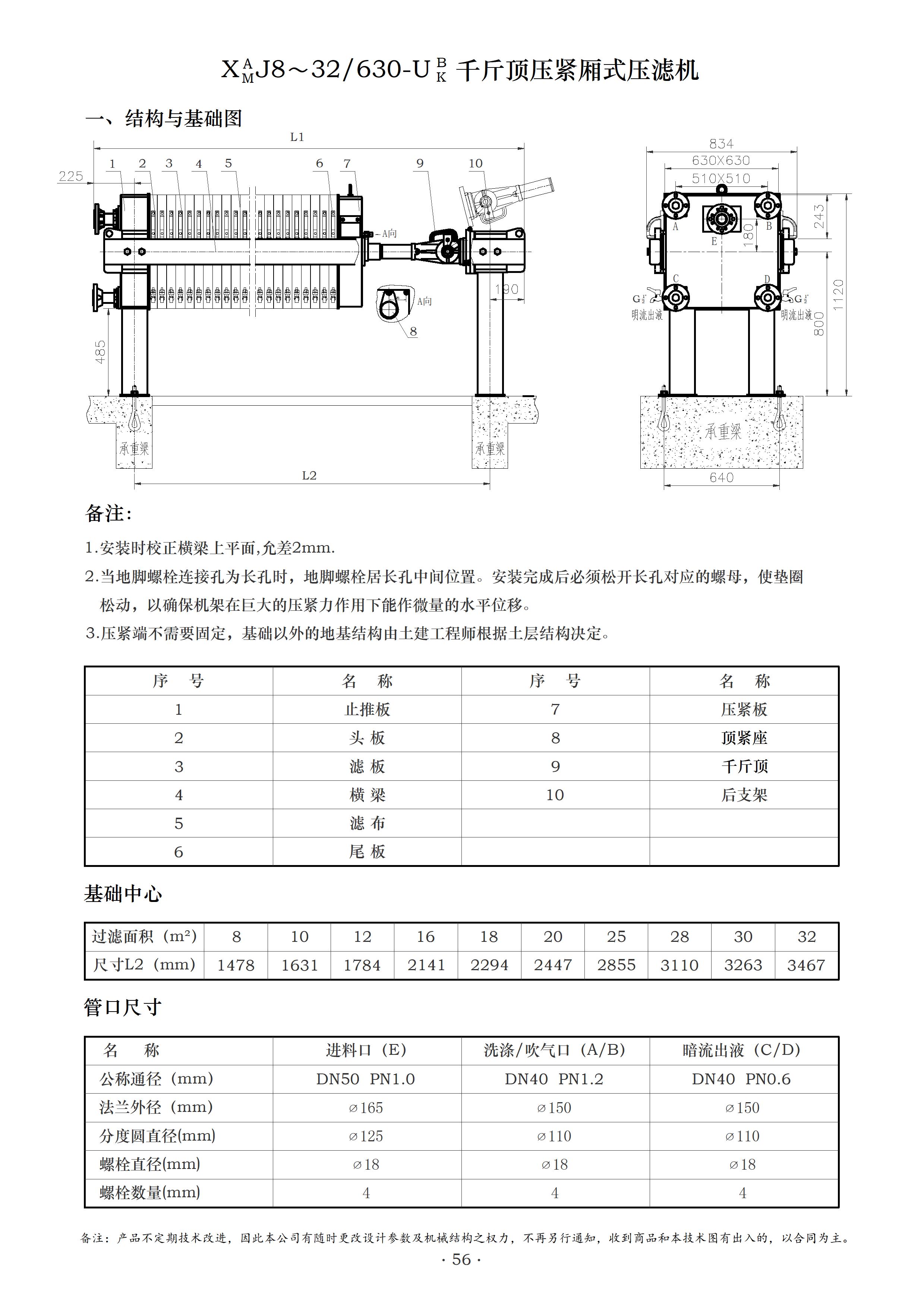 XY630型液压压紧厢式压滤机(图4)